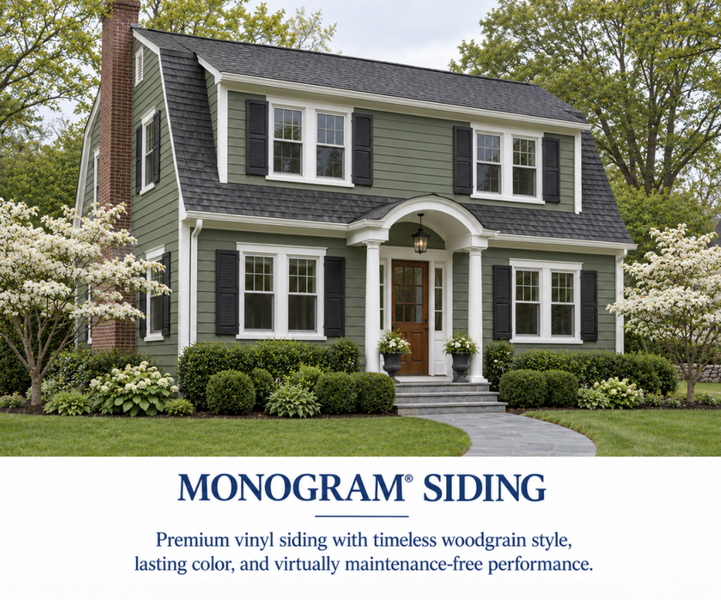 Green Dutch Colonial Monogram siding