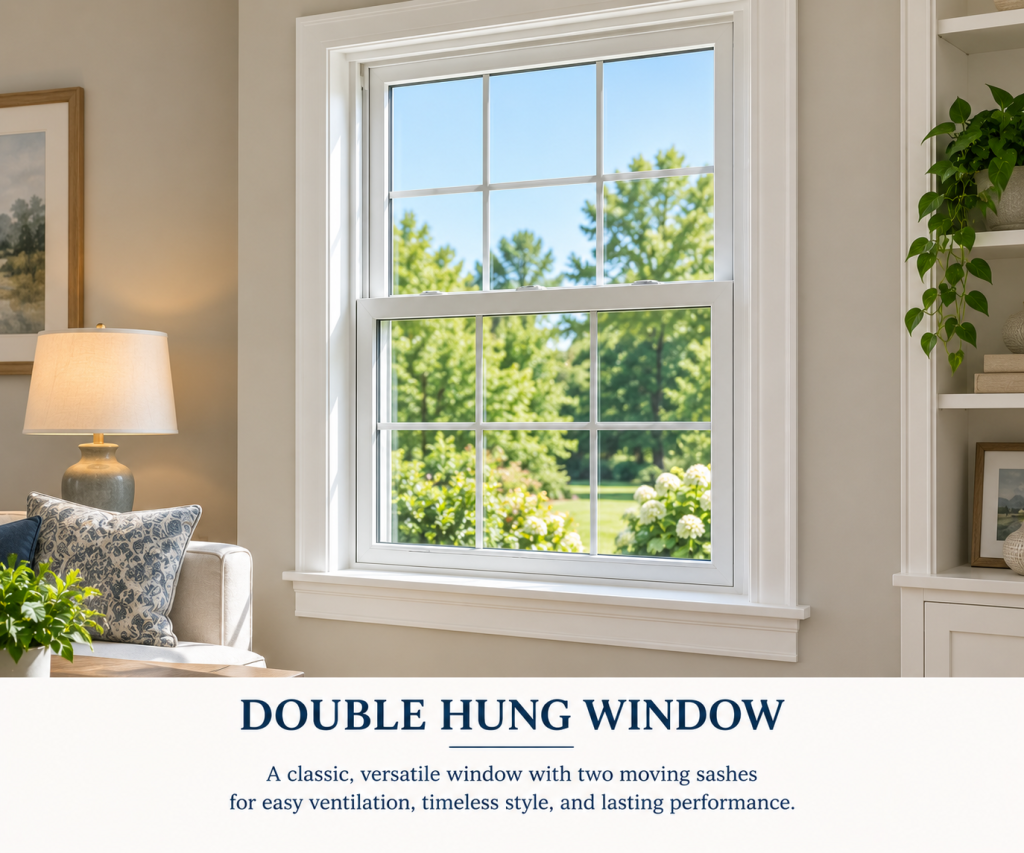 Double Hung windows in residential home